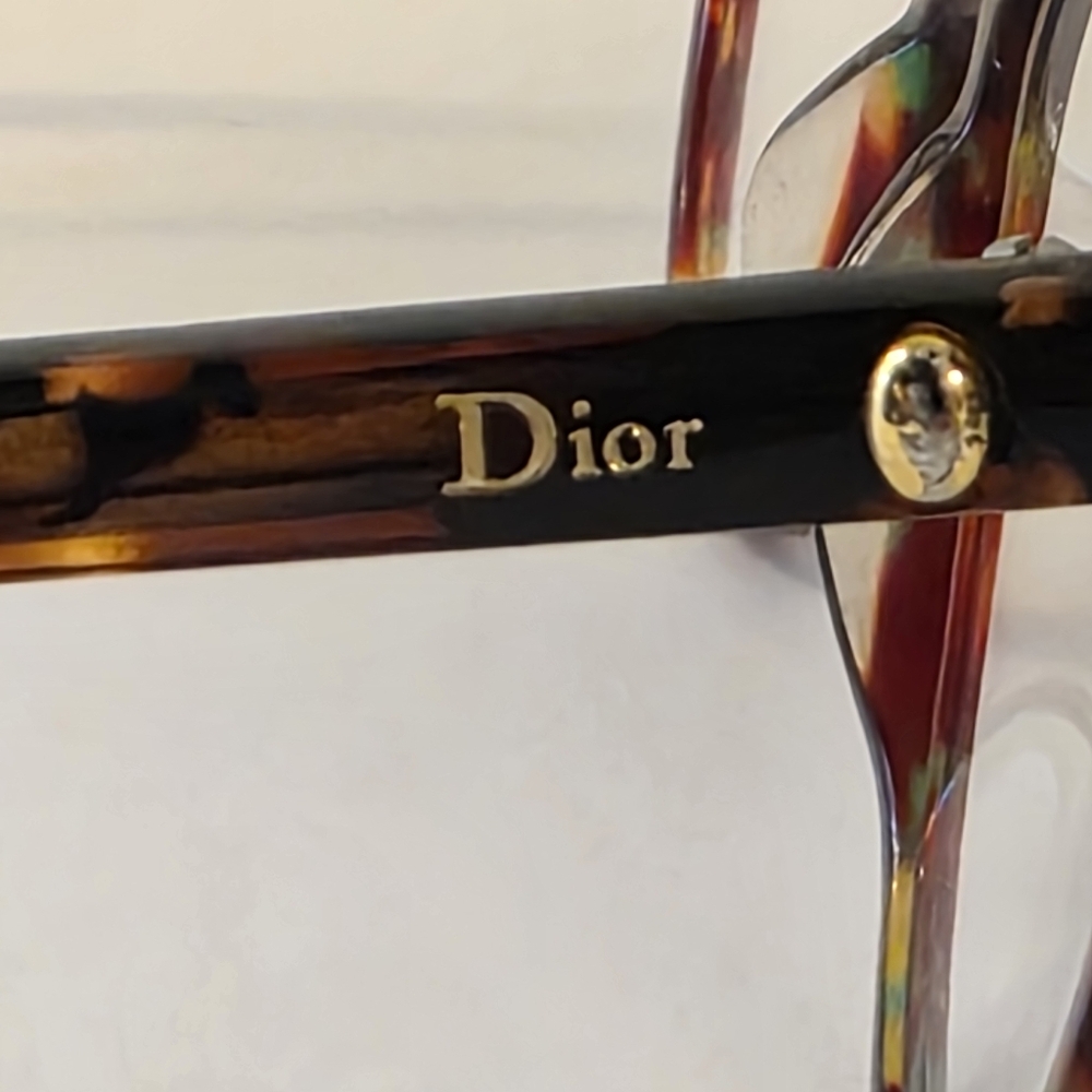Authentic Christian Dior Montaigne 17 Cat-Eye Eyeglasses Tortoise Shell 51-16-14 - Picture 8 of 8